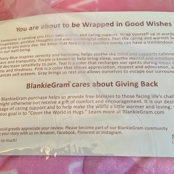 Pink BlankieGram - Picture 3 of 3